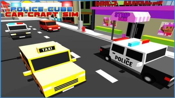 Police Cube Car Craft Sims 3D screenshot 15