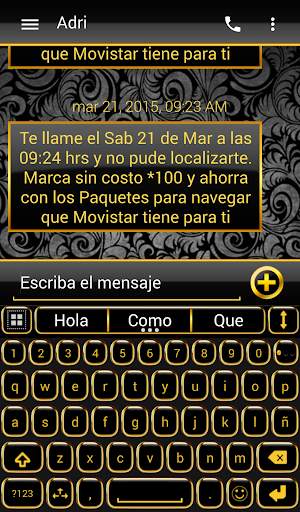 THEME FOR EVOLVESMS GOLD  BLK screenshot 2
