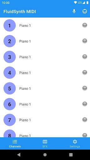 FluidSynth MIDI Synthesizer screenshot 1