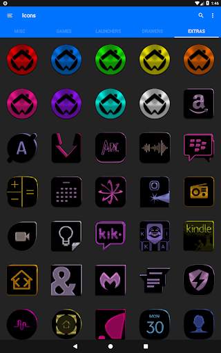 Black and Colors Icon Pack screenshot 21