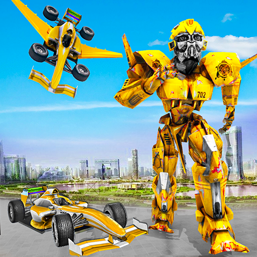 Flying Formula Car Robot Transform: Shooting Games आइकन