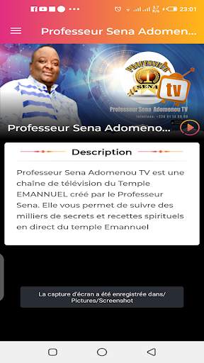 Professeur Sena Adomenou TV screenshot 2