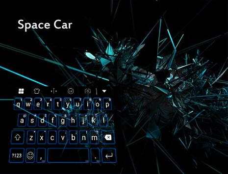 Space Car Emoticons Keyboard screenshot 1