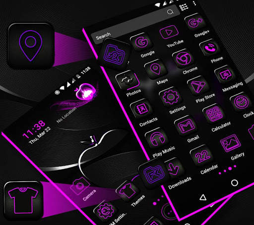 Crystal Black Apple Theme screenshot 2