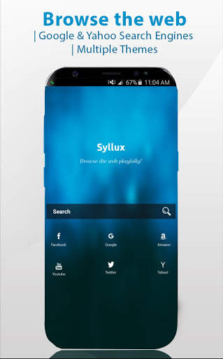 Syllux : Browser with Music Player screenshot 1