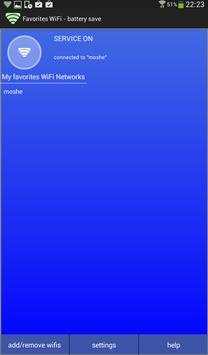 Favorites Wifi - battery save screenshot 13