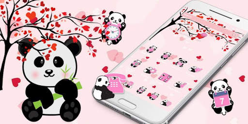 Pink Cute Baby Panda Theme screenshot 4