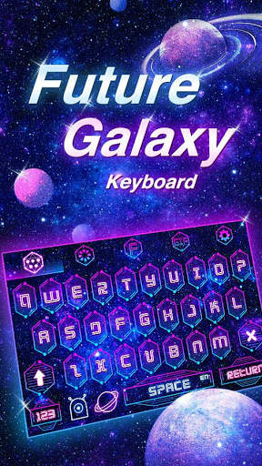 Neon Galaxy Keyboard Theme screenshot 1