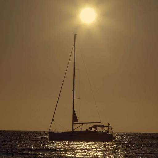sunset ocean live wallpaper - boat live wallpaper 1.006
