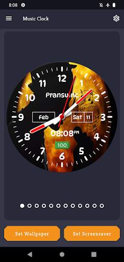 Music Clock Live Wallpaper screenshot 1
