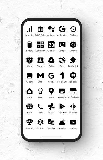 Zwart - Black Icon Pack screenshot 1