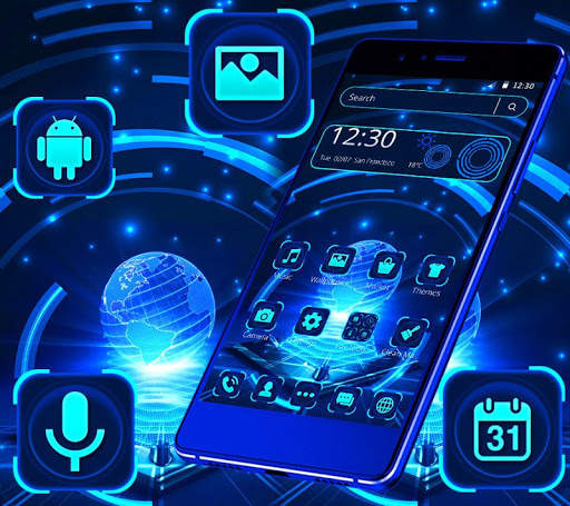 Blue Tech Light Theme screenshot 1