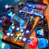 Light City 3D Glass Tech Theme