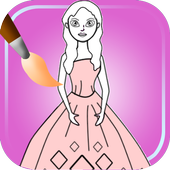 princess coloring pages icon