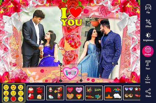 Engagement Anniversary Dual Photo Frame 4 تصوير الشاشة