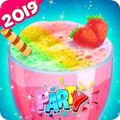 Unicorn Smoothie maker-Icy milkshake Food game logo