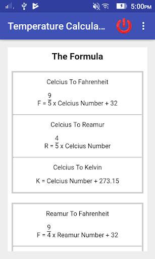 Temperature and Density Calculator screenshot 1