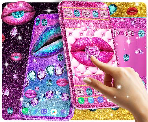 Glitter lips live wallpaper screenshot 1