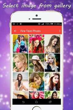 Fire Text Photo Frame screenshot 4