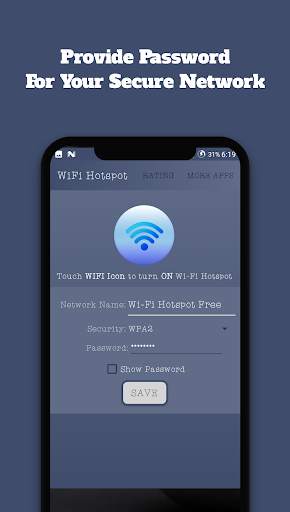 Wifi Hotspot Portable Free - One Click Easy Setup screenshot 1