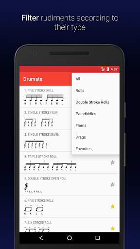 Drumate Free - Drum Rudiments screenshot 2