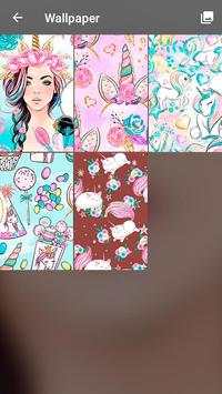 Unicorn Girl Cute Theme Wallpaper App Lock screenshot 4