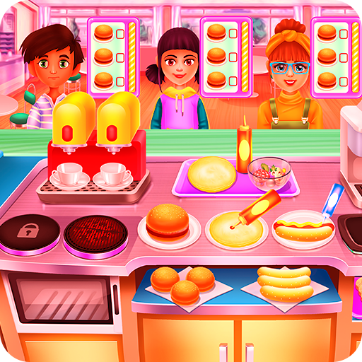 Fast Food Chef Cooking and Serving icon