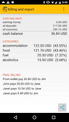 board cash - travel cost split screenshot 2