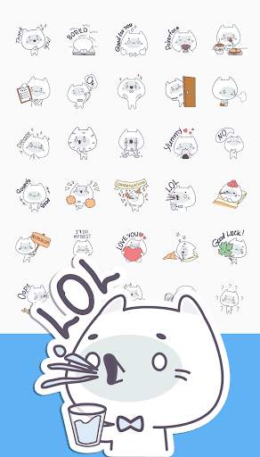 Cute Cat, Bunny & Girl Sticker screenshot 4