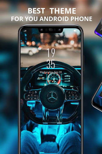 Tech Sense Steering Wheel Car Theme Galaxy M20 screenshot 4