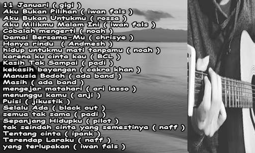 Lagu POP ( Akustik Version ) OFFLINE 1 تصوير الشاشة