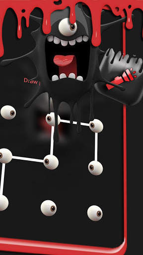 Cute Black Monster Launcher Theme screenshot 5