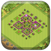 Town Hall 6 Farming Base COC icon