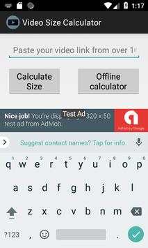 Youtube Video Size Calculator screenshot 1