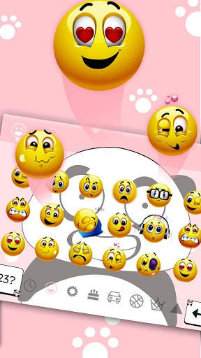 Pink Panda Keyboard Theme स्क्रीनशॉट 3