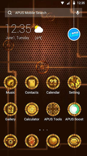 Round Steam Luxurious-APUS Launcher stylis theme screenshot 1