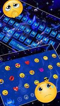 Neon Galaxy Wolf Keyboard Theme screenshot 3