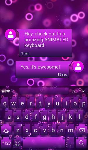 Purple Rings Animated Keyboard   Live Wallpaper screenshot 3