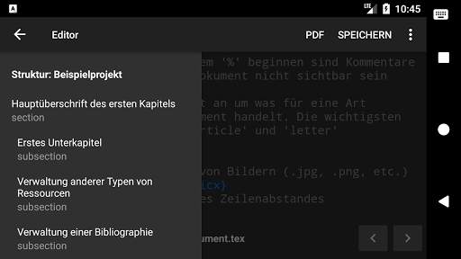 VerbTeX LaTeX Editor screenshot 2