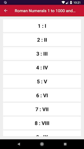 Roman Numerals 1 to 1000 and Converter screenshot 4