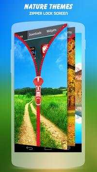 Nature Zip Lock Screen Theme 1 تصوير الشاشة