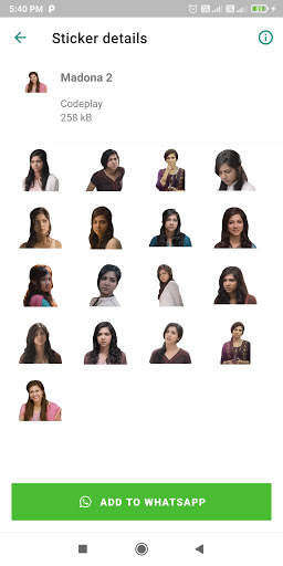 Actress stickers for whatsapp tamil : WAStickerApp screenshot 5