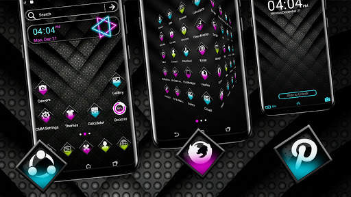 Black Neon Theme Launcher screenshot 3