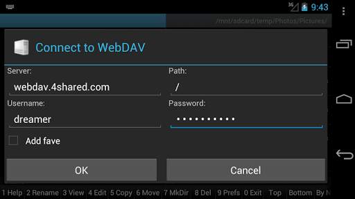 WebDAV for Ghost Commander screenshot 1