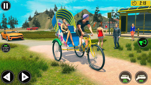 Bicycle Rickshaw Driving Games screenshot 2