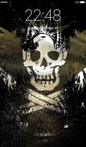 Pirate Skull Lock Screen 3 تصوير الشاشة
