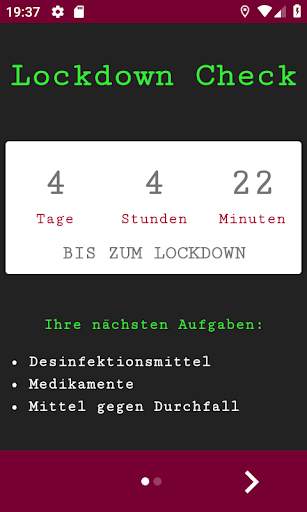 Lockdown Liste screenshot 3