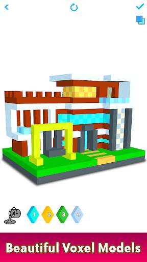 Modern Houses 3D Color by Number - Voxel Colouring screenshot 3