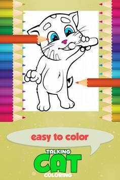 Talking Cat Coloring Game screenshot 1