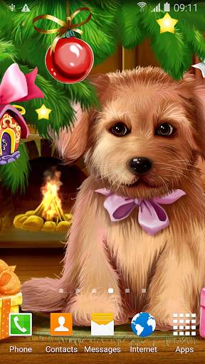 Christmas Puppy Live Wallpaper screenshot 1